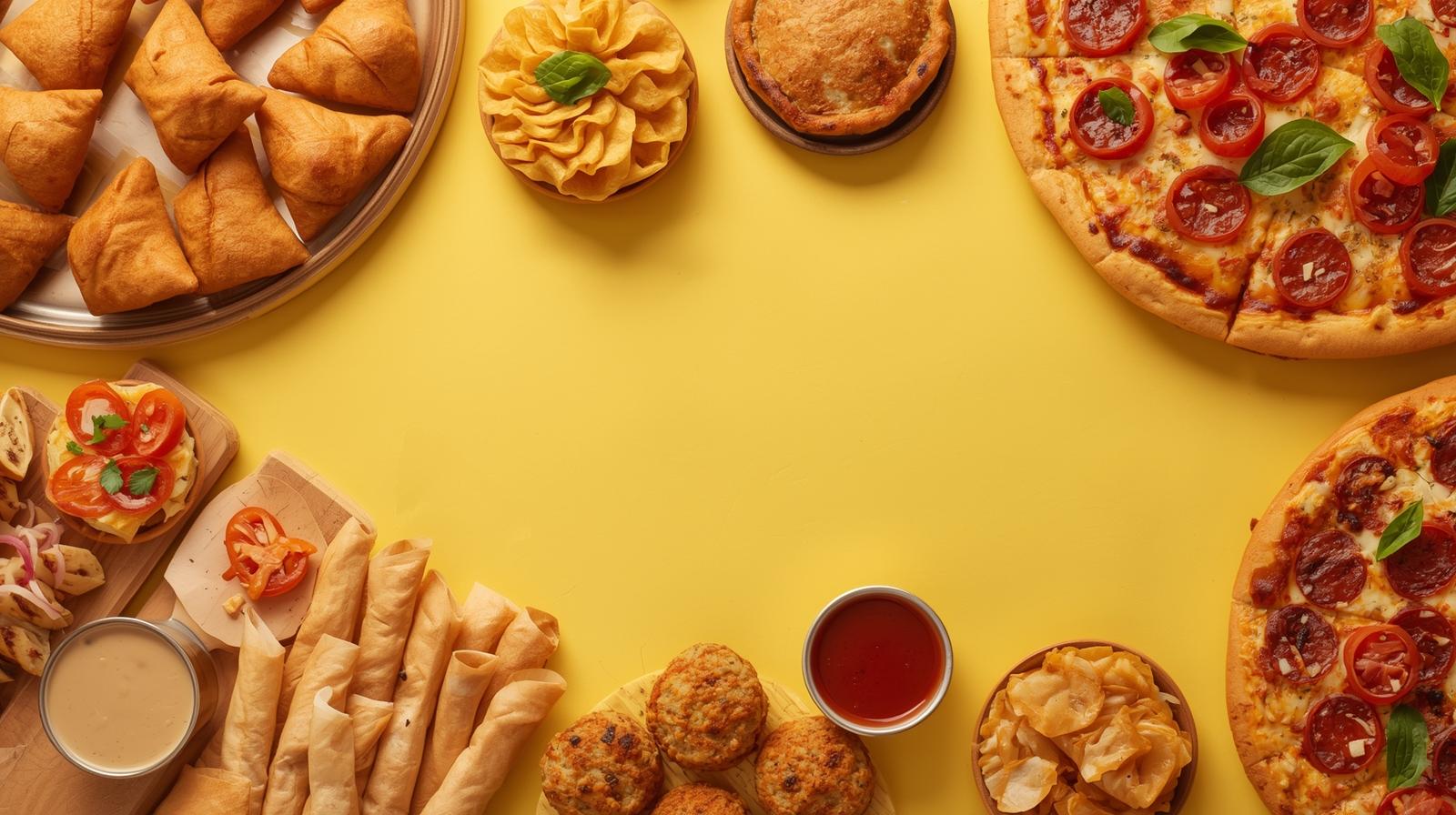 A spread of delicious frozen food items from Snow Feast Foods